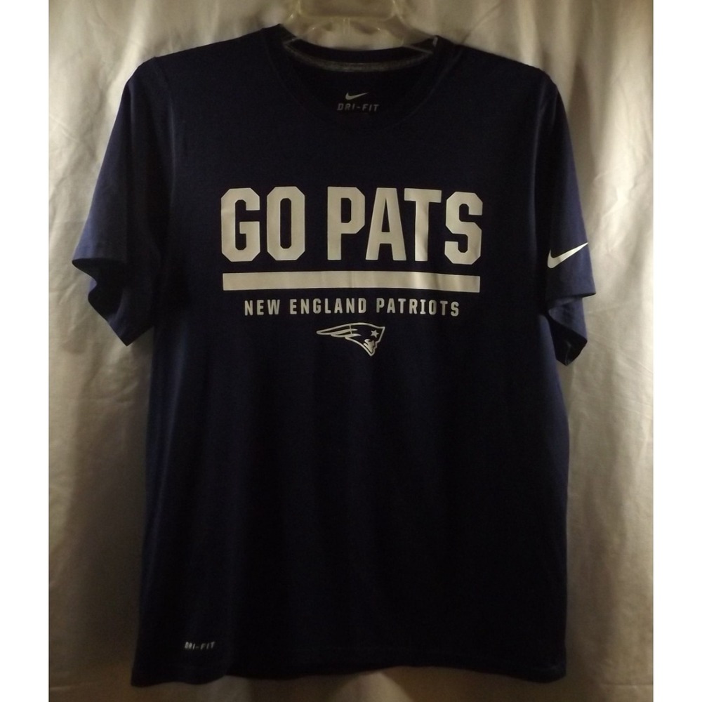 GO PATS, New England Nike Game Shirt, Dry-Fit, Size Youth L (14-16)
